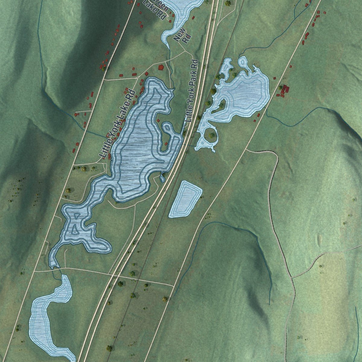 Second close-up of the map of Preble, New York print showing more streets and buildings