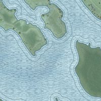 Second close-up of the map of Presque Isle Harbor, Michigan print showing more streets and buildings