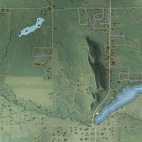 Second close-up of the map of Preston, Adams County, Wisconsin print showing more streets and buildings