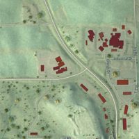 Second close-up of the map of Preston, Minnesota print showing more streets and buildings
