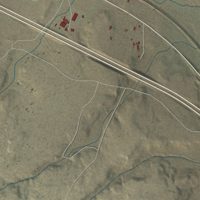 Second close-up of the map of Prewitt, New Mexico print showing more streets and buildings