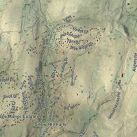Second close-up of the map of Price, Pennsylvania print showing more streets and buildings