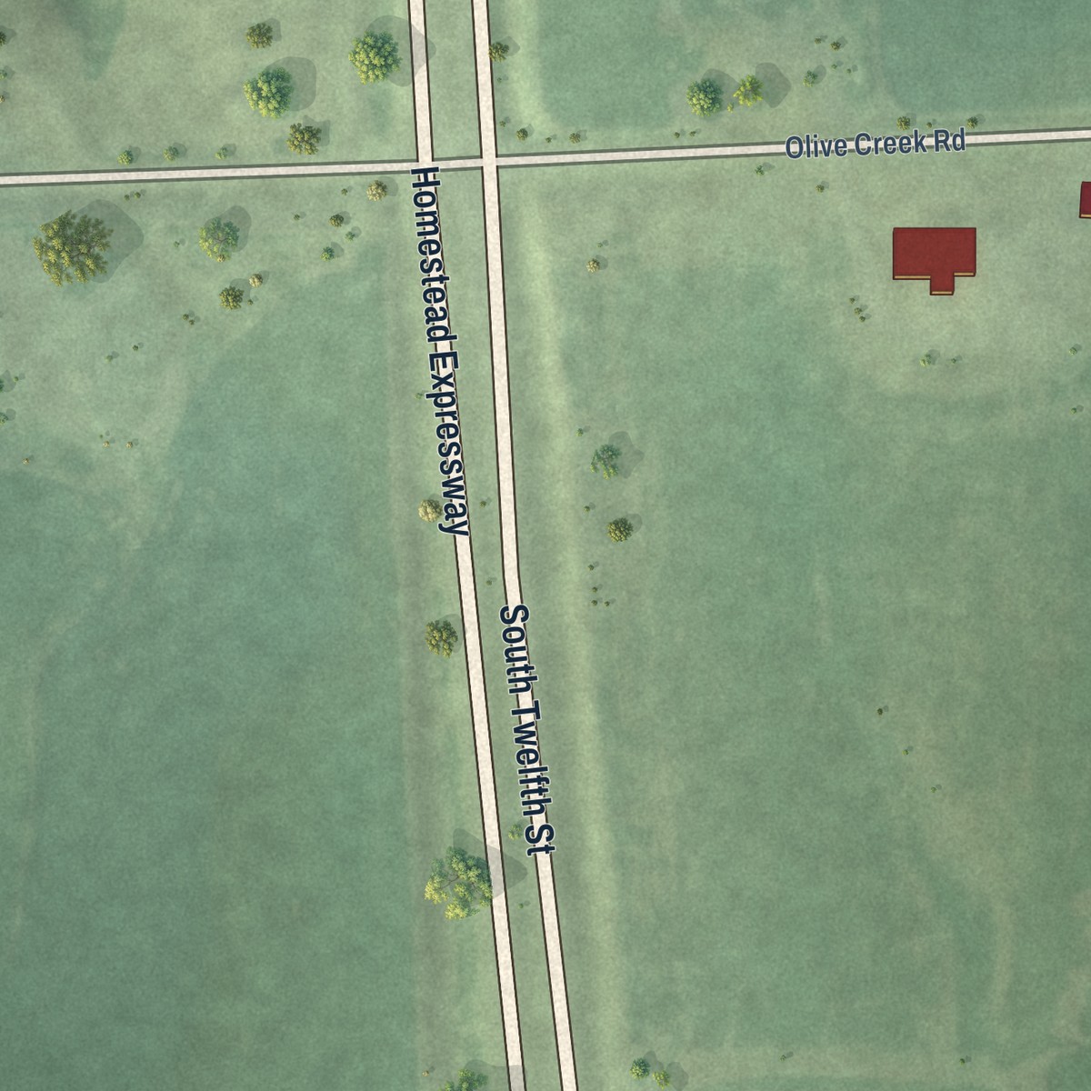 Second close-up of the map of Princeton, Nebraska print showing more streets and buildings