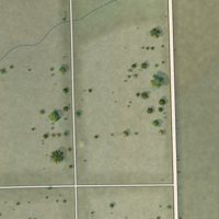 Second close-up of the map of Pritchett, Colorado print showing more streets and buildings