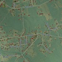 Second close-up of the map of Privateer, South Carolina print showing more streets and buildings