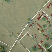 Second close-up of the map of Proctor, Texas print showing more streets and buildings