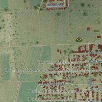 Second close-up of the map of Progreso, Texas print showing more streets and buildings