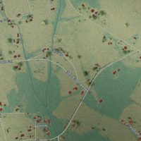 Second close-up of the map of Prospect, North Carolina print showing more streets and buildings