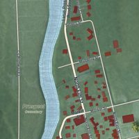 Second close-up of the map of Prospect, Ohio print showing more streets and buildings