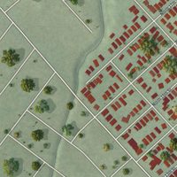 Second close-up of the map of Prospect Park, New Jersey print showing more streets and buildings
