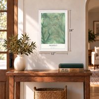 Prospect, Pennsylvania map, 12 x 18 inch print in a white frame in an entryway
