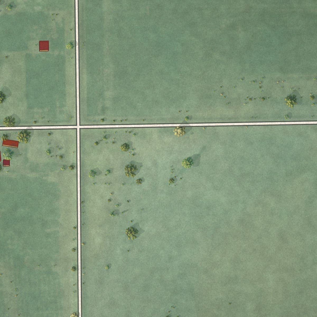 Second close-up of the map of Prosser, Nebraska print showing more streets and buildings