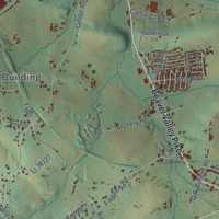 Second close-up of the map of Providence, Pennsylvania print showing more streets and buildings