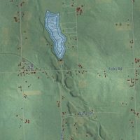 Second close-up of the map of Pulaski, Michigan print showing more streets and buildings