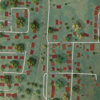 Second close-up of the map of Purdy, Missouri print showing more streets and buildings