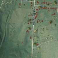 Second close-up of the map of Puryear, Tennessee print showing more streets and buildings