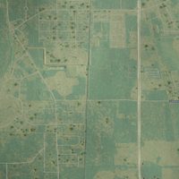 Second close-up of the map of Putney, Georgia print showing more streets and buildings