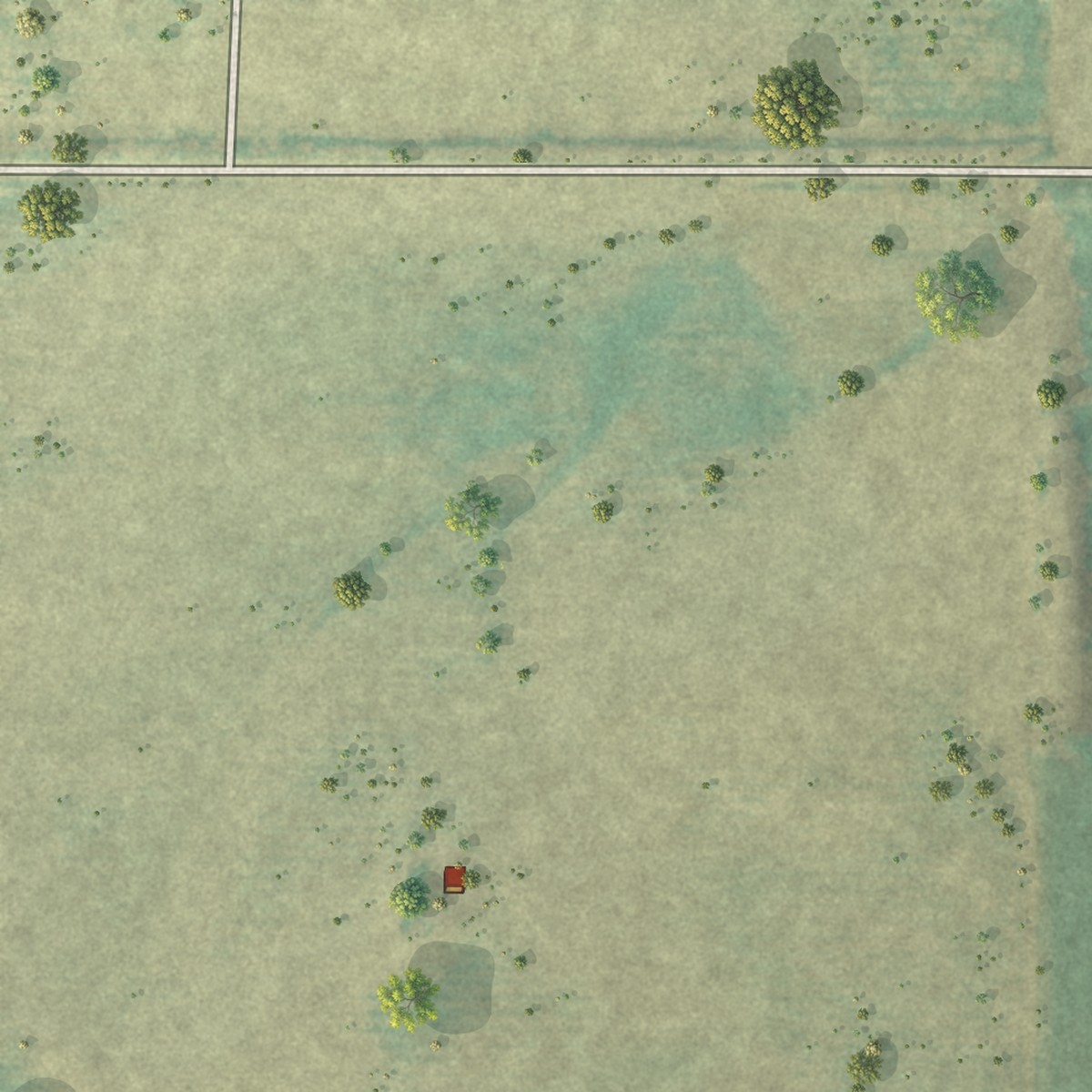 Second close-up of the map of Quail, Texas print showing more streets and buildings