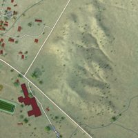 Second close-up of the map of Quemado, New Mexico print showing more streets and buildings