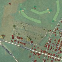 Second close-up of the map of Quentin, Pennsylvania print showing more streets and buildings