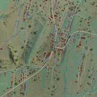 Second close-up of the map of Questa, New Mexico print showing more streets and buildings