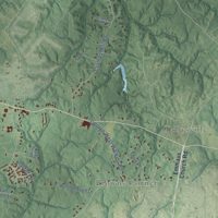Second close-up of the map of Quinton, Virginia print showing more streets and buildings