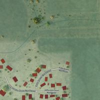Second close-up of the map of Racine, Minnesota print showing more streets and buildings
