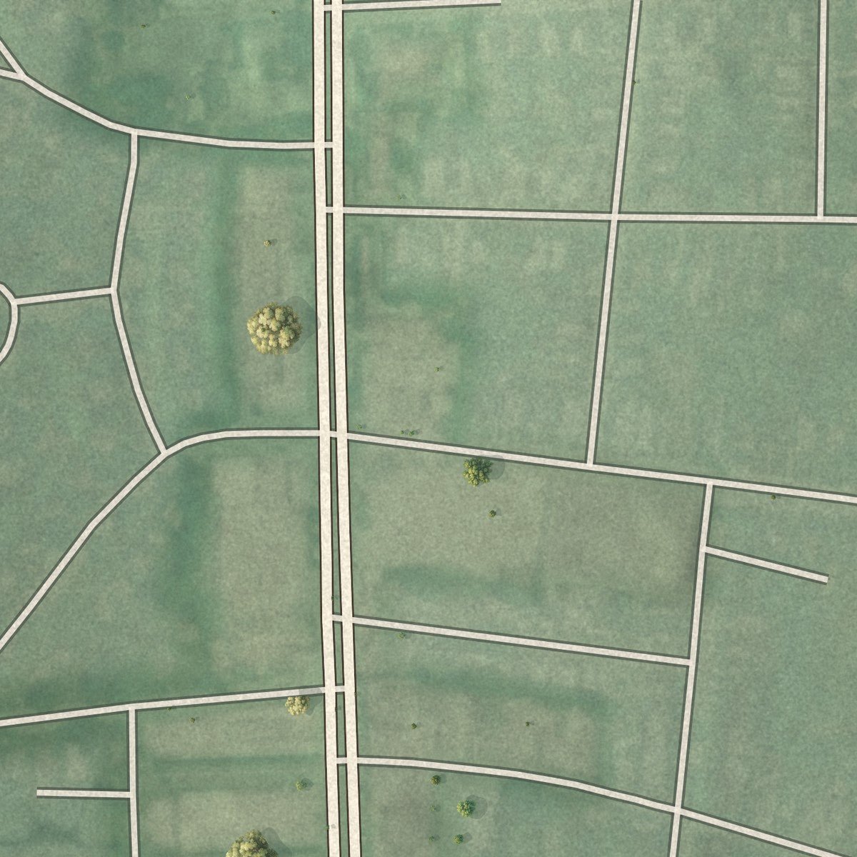 Second close-up of the map of Radnor-Winston, Maryland print showing more streets and buildings
