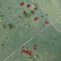 Second close-up of the map of Ragsdale, Indiana print showing more streets and buildings