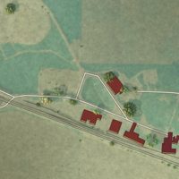 Second close-up of the map of Ralston, Iowa print showing more streets and buildings