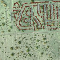 Second close-up of the map of Ralston, Nebraska print showing more streets and buildings