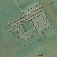 Second close-up of the map of Ramblewood, Pennsylvania print showing more streets and buildings