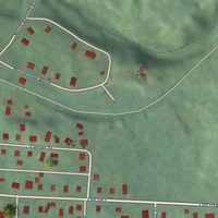 Second close-up of the map of Ramsay, Michigan print showing more streets and buildings