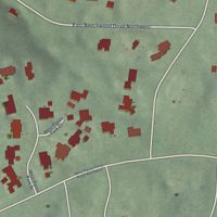 Second close-up of the map of Randall Mill, Georgia print showing more streets and buildings