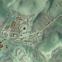 Second close-up of the map of Randolph, New Jersey print showing more streets and buildings