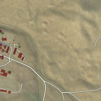 Second close-up of the map of Randsburg, California print showing more streets and buildings