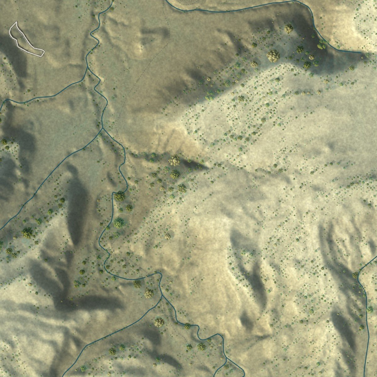 Second close-up of the map of Rangely, Colorado print showing more streets and buildings