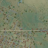 Second close-up of the map of Ranger, Texas print showing more streets and buildings