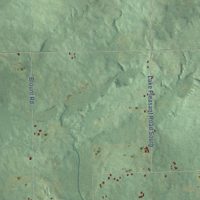 Second close-up of the map of Ransom, Michigan print showing more streets and buildings