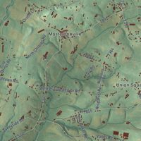 Second close-up of the map of Rapho, Pennsylvania print showing more streets and buildings