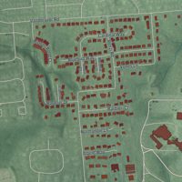 Second close-up of the map of Raritan, Somerset County, New Jersey print showing more streets and buildings