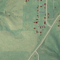 Second close-up of the map of Ravanna, Missouri print showing more streets and buildings