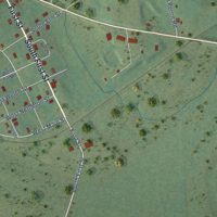 Second close-up of the map of Ravenden, Arkansas print showing more streets and buildings