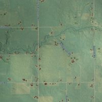 Second close-up of the map of Ravenna, Muskegon County, Michigan print showing more streets and buildings