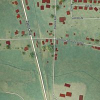 Second close-up of the map of Ray City, Georgia print showing more streets and buildings