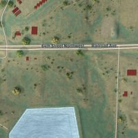 Second close-up of the map of Ray, North Dakota print showing more streets and buildings