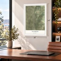 Raymond, California map, 18 x 24 inch print in a white frame in a home office