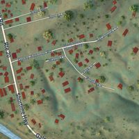 Second close-up of the map of Reader, West Virginia print showing more streets and buildings