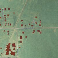Second close-up of the map of Reading, Michigan print showing more streets and buildings