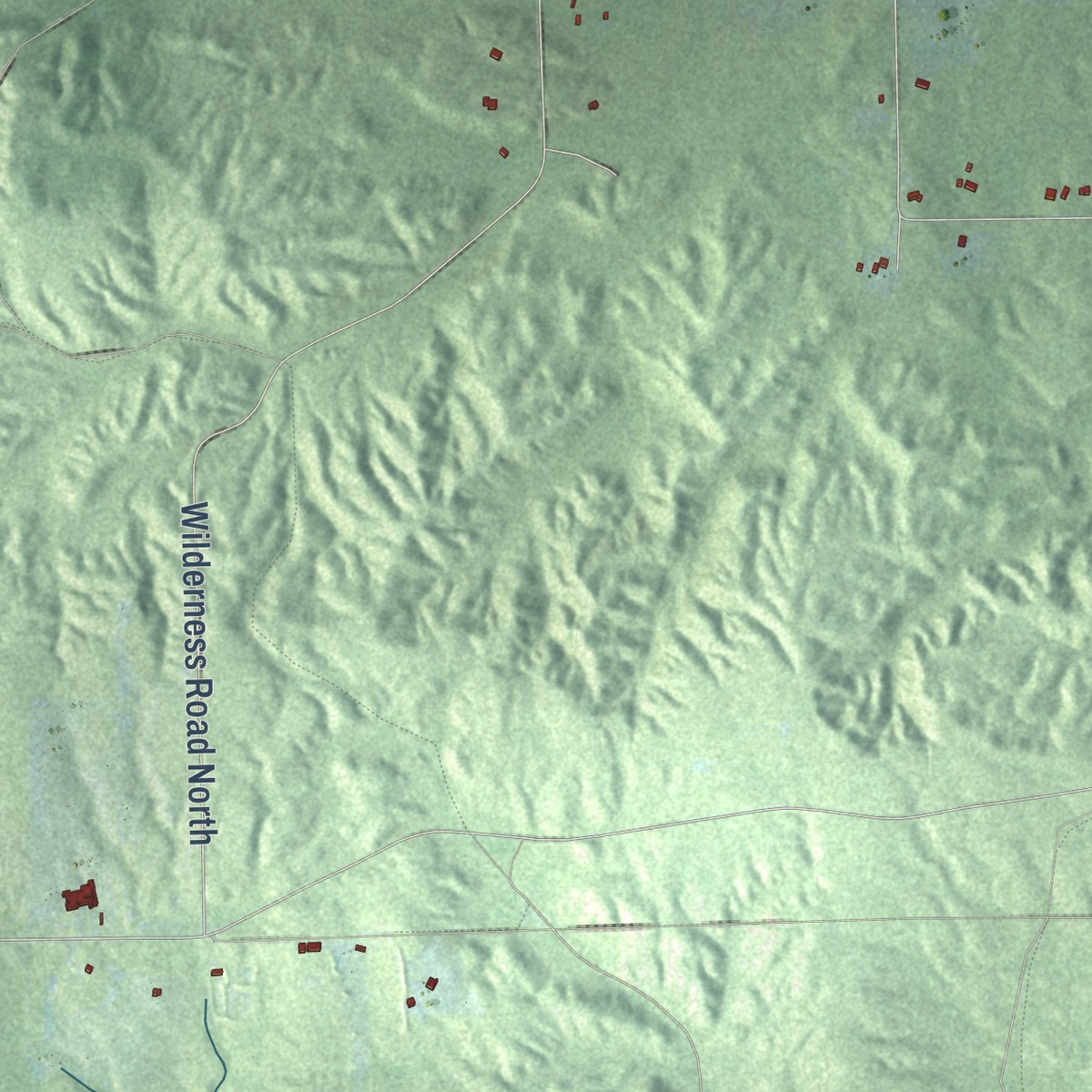 Second close-up of the map of Readmond, Michigan print showing more streets and buildings